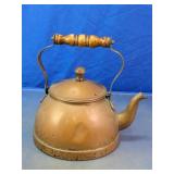 Copper Style Tea Kettle With Wooden Handle