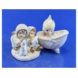 Snow Children with Penguin & Religious Child