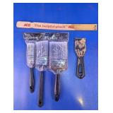 Paint Brush Set with Scraper & Stirrer