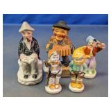 Assorted Porcelain Character Figurine Set