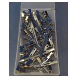Assorted Metal Hair Clips Set w/ Storage Case