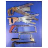 Vtg Hand Saws & Hacksaws Assortment