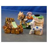 Assorted Porcelain Figurines & Planters Set