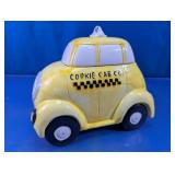 Vtg Cookie Cab Co. Yellow Taxi Cookie Jar