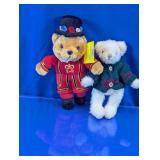 Teddy Beefeater Guard & White Plush Bear Set