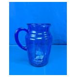 Blue Glass Sailboat Pitcher