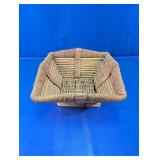 Square Woven Rattan & Bamboo Decorative Basket
