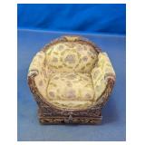 Vtg Miniature Resin Armchair Trinket Figurine