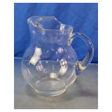 Clear Glass Wavy Rim Pitcher