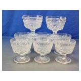 Clear Pressed Glass Dessert Sherbet Cup Set