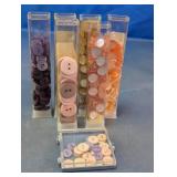 Assorted Vtg Sewing Buttons in Containers
