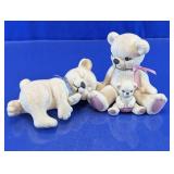 Teddy Bear Figurine Set With Baby Bear