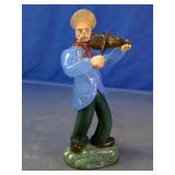 Bohemia Glass Elderly Violinist Figurine