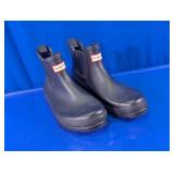 Hunter Black Rubber Ankle Rain Boots