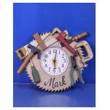 Vintage Handyman Tools Quartz Wall Clock