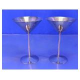 Stainless Steel Martini Glasses Duo