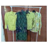 Women's Assorted Green Patterned Tops Assortment