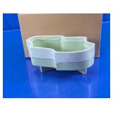 Drip Ceramic Light Green Footed Planter