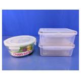 Lock & Lock Glass Bowl & Rectangular Food