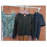 Women's Patterned And Black Tops Assortment