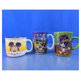 3 Vtg Walt Disney World Coffee Mugs