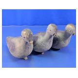 3 Vtg Paper-mache Dove Hunting Decoys