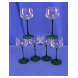 Green Stem Wine Glasses Assortment