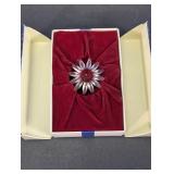 Swarovski Crystal Red Marguerite Daisy