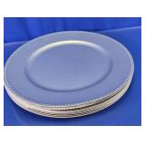 Blue Plastic Decorative Plates