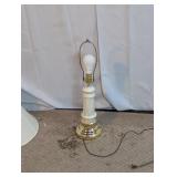 Vintage Ceramic & Brass Table Lamp w/ Shade