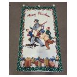 Vtg Norman Rockwell Christmas Wall Hanging