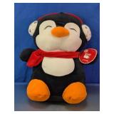 Holiday Hugs Penguin Plush with Earmuffs & Tag