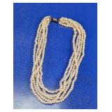 Multi-Strand Fresh Water Pearl Rice Bead Necklace