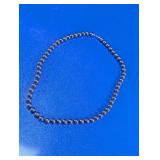 Single Strand Black Faux Pearl Bead Necklace