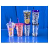 Insulated Plastic Tumblers w/ Lids Lot