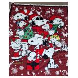Peanuts Christmas Fleece Sherpa Throw Blanket