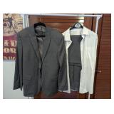 Gray Suit Jacket, Dress Pants & White Shirt Set