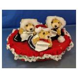 Christmas Teddy Bear Musical Basket Display