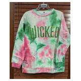 Wicked XXL Pink Green Tie Dye Sweatshirt
