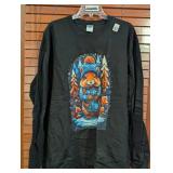 Black Winter Squirrel Graphic Sweatshirt 2XL