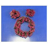 3-Piece Frosted Red Berry Wreaths