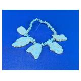 Faux Turquoise Slab Necklace