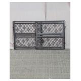 My Pet Gate Expandable Grey Plastic Duo