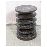 Sculptural Tiered Round Side Table/Pedestal