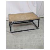 Ethan Allen Industrial Wood & Metal Coffee Table
