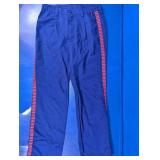 Blue Trousers With Red Side Stripes