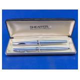Sheaffer Brushed Silver Chrome Pen Set