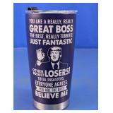 Aurahouse Funny Boss 20 oz Stainless Tumbler