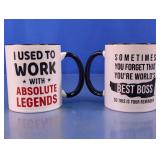 World's Best Boss Glass Coffee Mugs