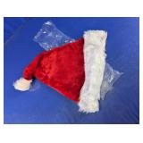 Plush Red Velvet Santa Claus Holiday Hat